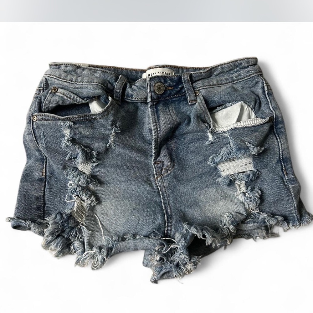 Distressed Denim Shorts